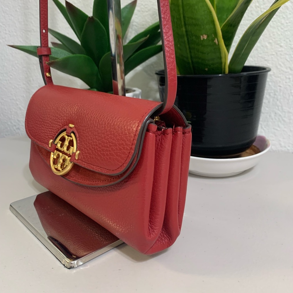 💕👜 TORY BURCH Crossbody Red Leather Bag - Picture 5 of 14